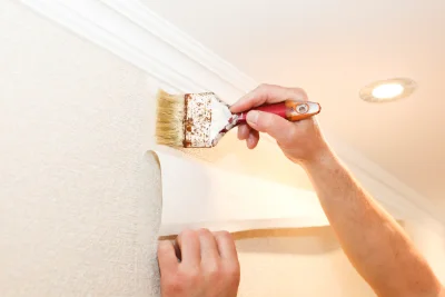Pose de papier peint à Campana — revêtements muraux et toiles de verre